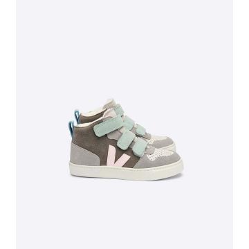 Veja V-10 MID FURED SUEDE Kids' Shoes Grey | NZ 761YXF